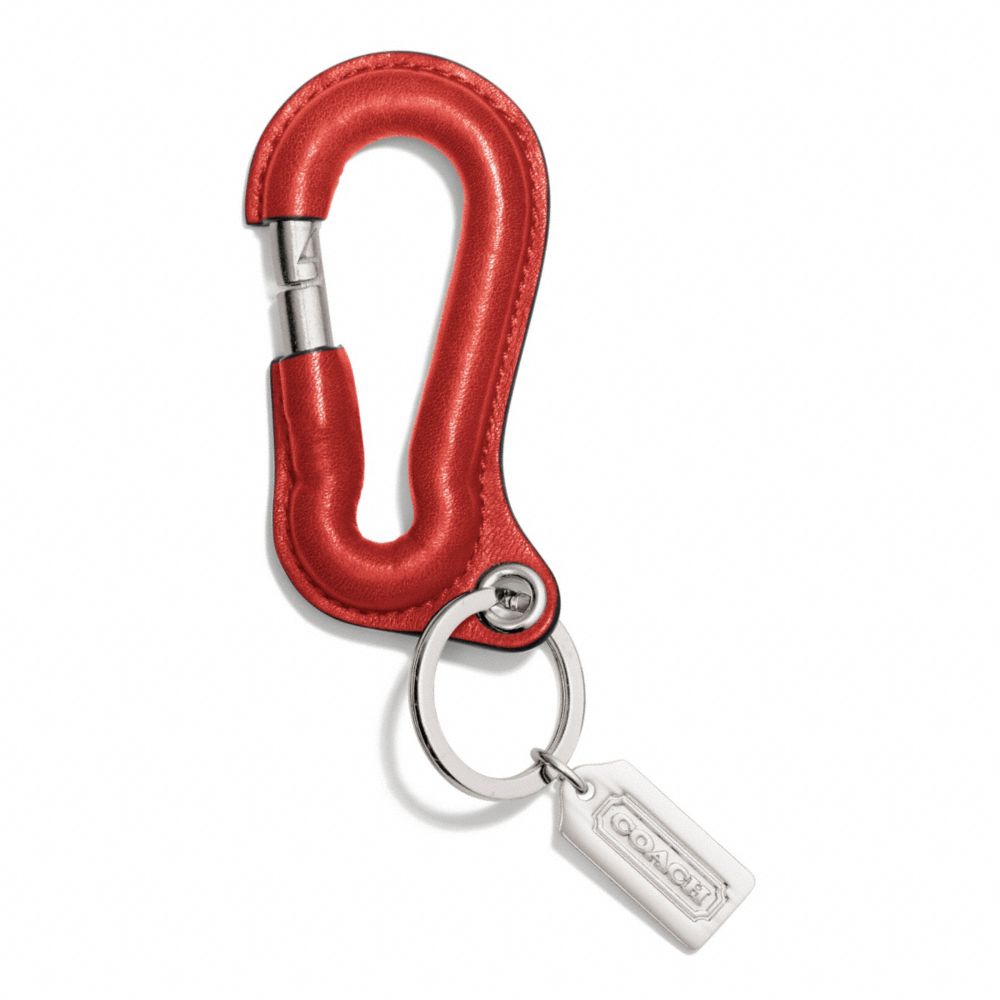 COACH CARABINER KEY RING - TOMATO - f92965