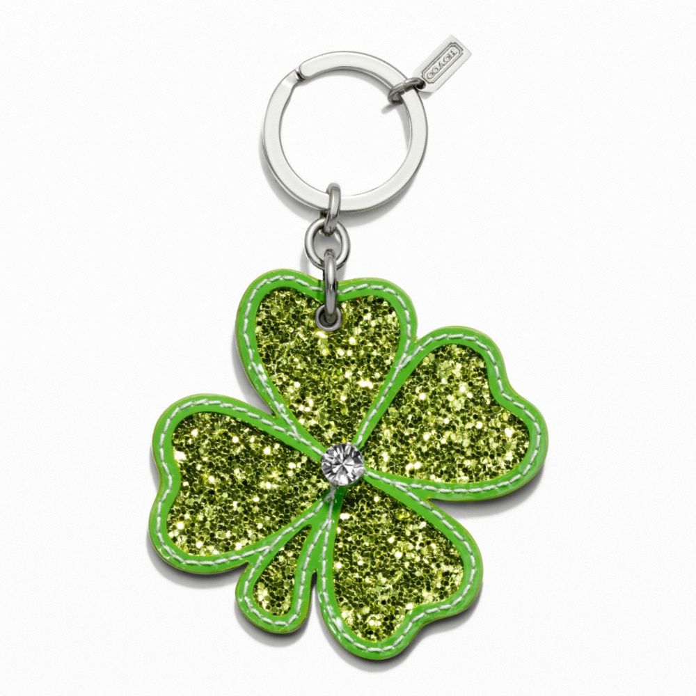 COACH GLITTER SHAMROCK KEY RING -  - f93067