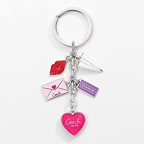 COACH F93094 LOVE LETTER MULTI MIX KEY RING ONE-COLOR