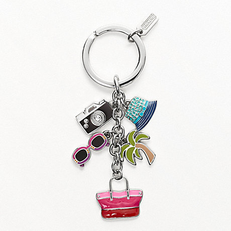 COACH F93141 HAMPTONS WEEKEND MULTI MIX KEY RING ONE-COLOR