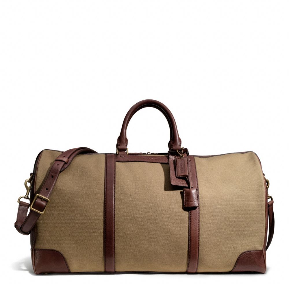 COACH BLEECKER CABIN BAG IN CANVAS - BRASS/DARK KHAKI - F93277