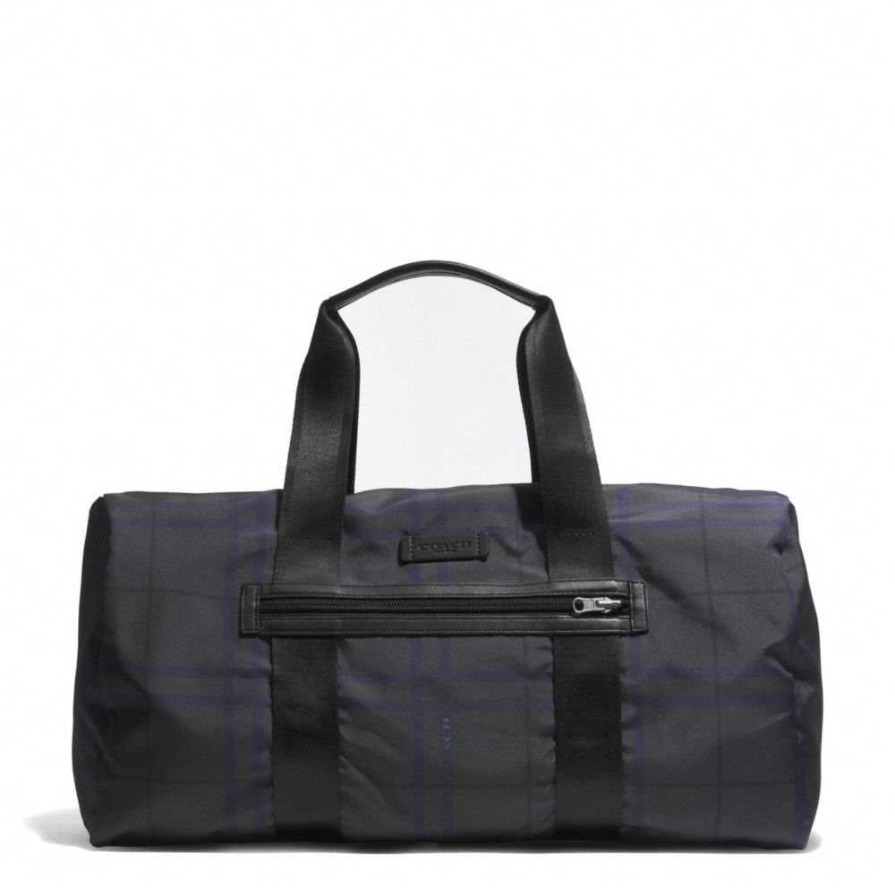 COACH F93313 Varick Nylon Packable Gym Bag GUNMETAL/GREY MULTI
