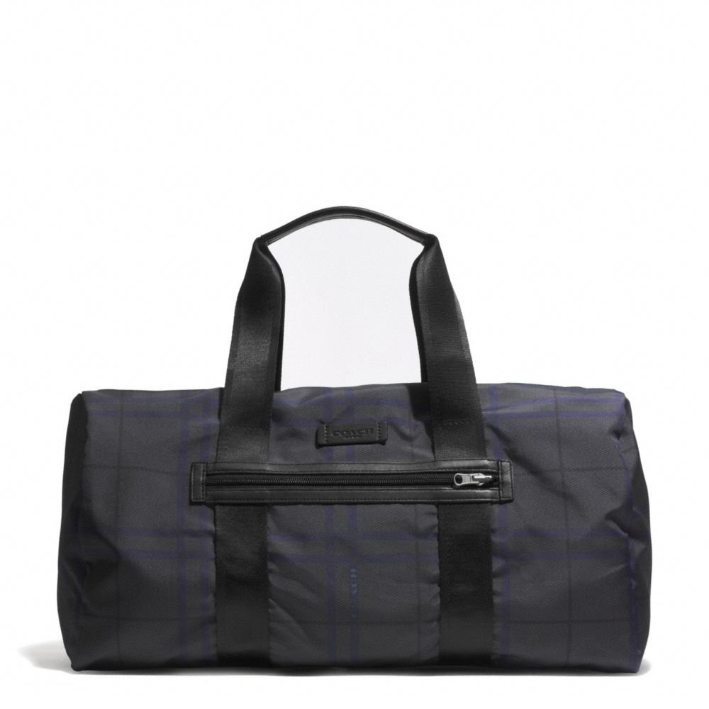 COACH F93313 - VARICK NYLON PACKABLE GYM BAG - GUNMETAL/GREY MULTI ...