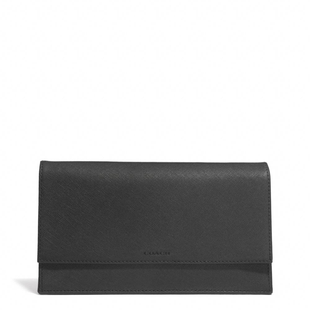 COACH SAFFIANO LEATHER TRAVEL DOCUMENT HOLDER - ONE COLOR - F93319