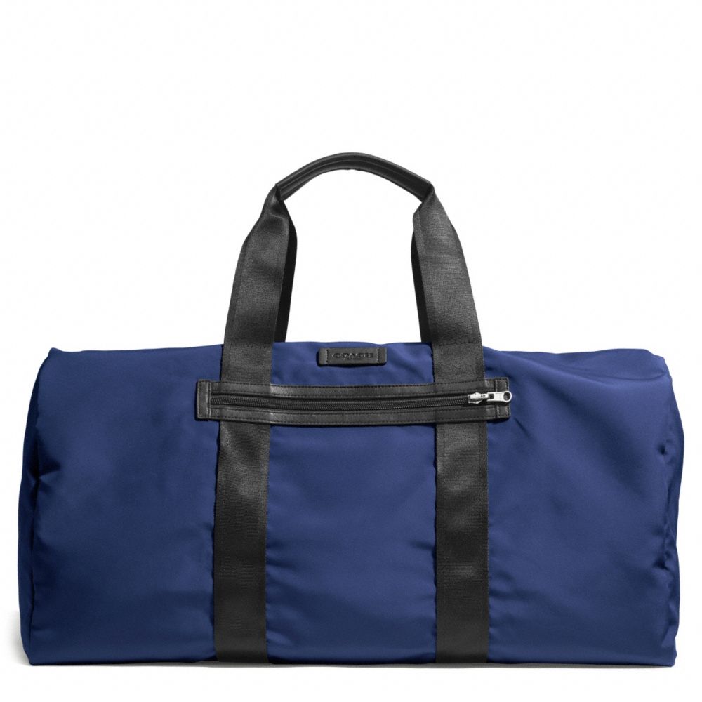 VARICK NYLON PACKABLE DUFFLE - f93342 - GUNMETAL/MARINE