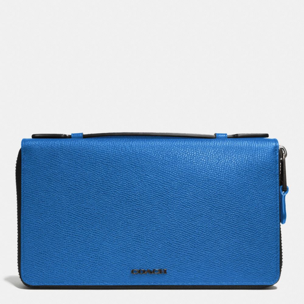 Double zip travel online wallet coach