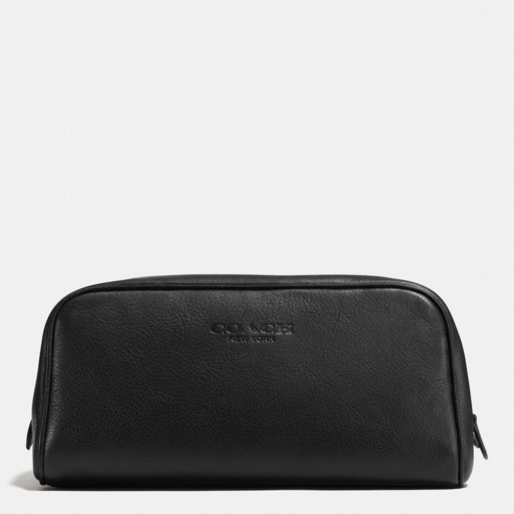 COACH F93445 Weekend Travel Kit In Leather BLACK