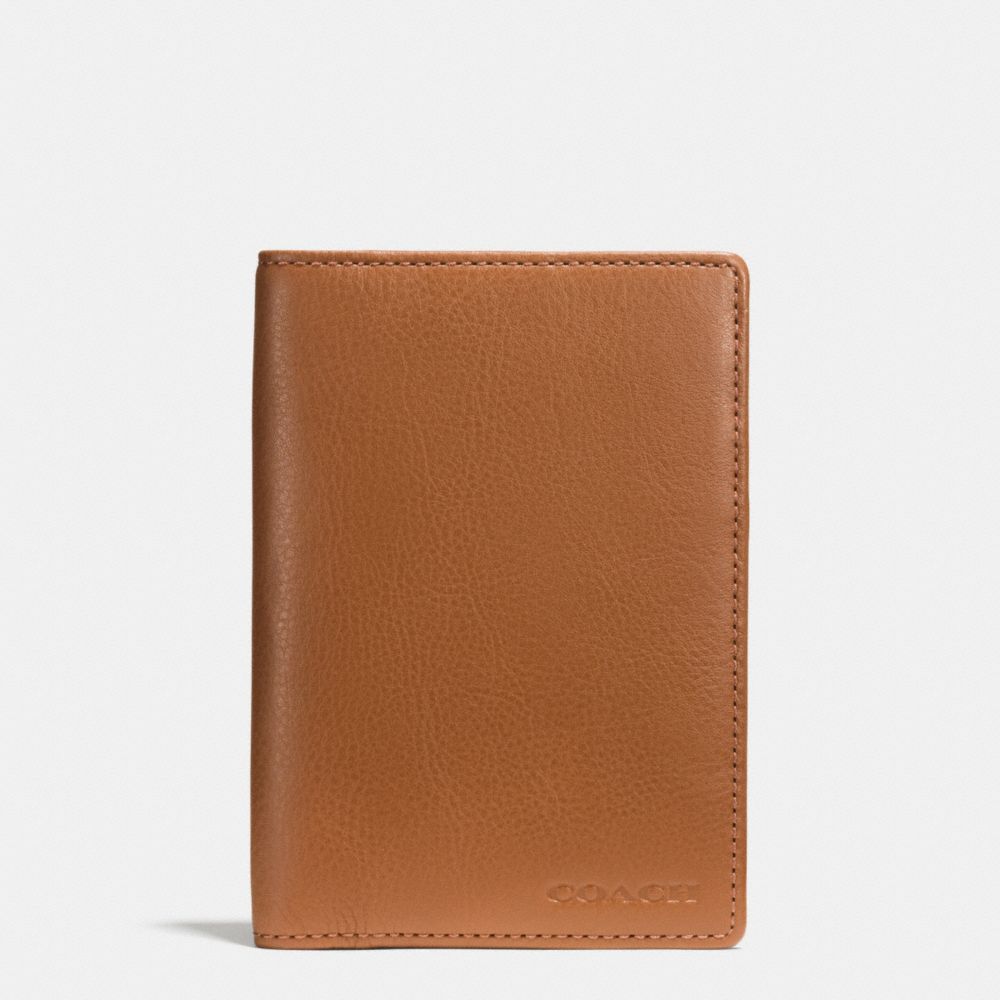 PASSPORT CASE IN LEATHER - f93451 -  SADDLE