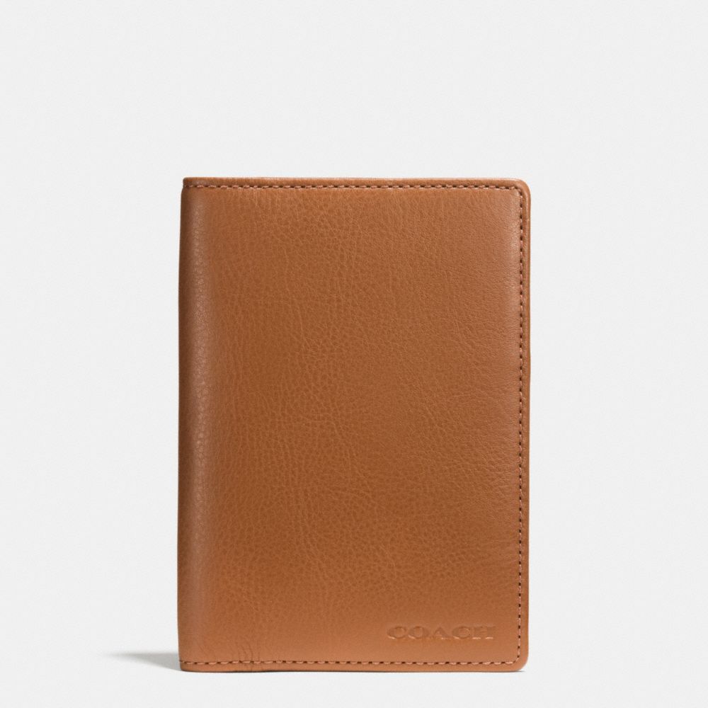 COACH F93451 - PASSPORT CASE IN LEATHER  SADDLE