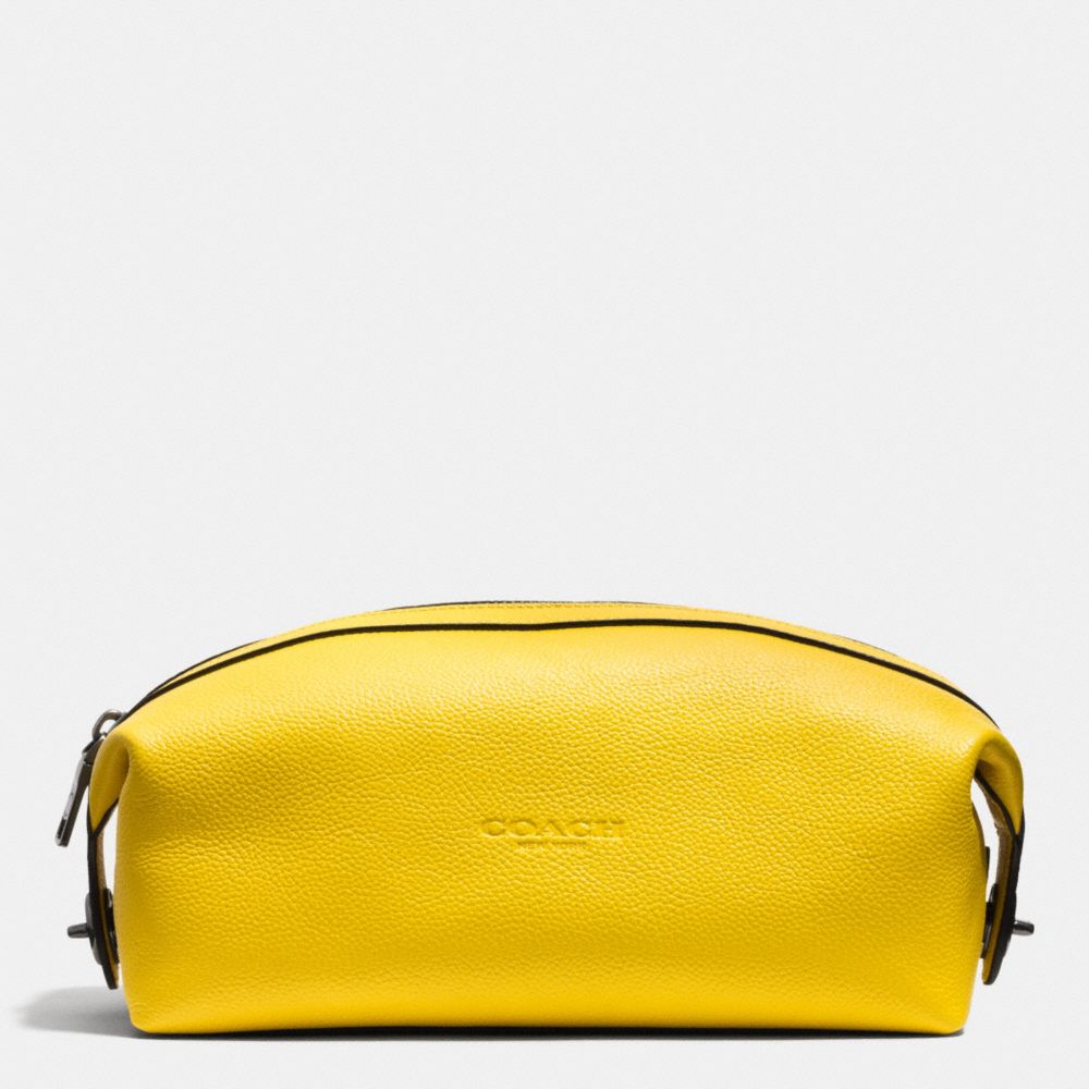 DOPP KIT IN REFINED PEBBLE LEATHER - f93466 - YELLOW