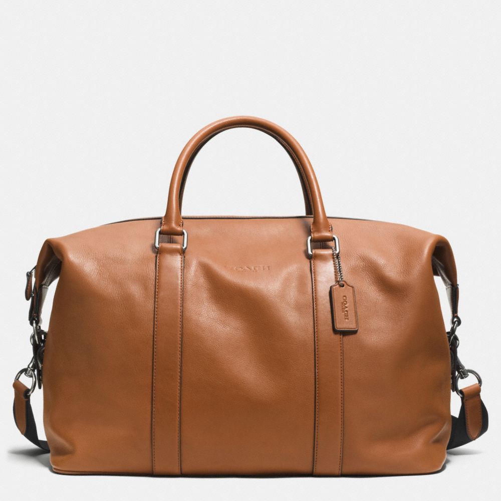 COACH F93471 - EXPLORER DUFFLE IN LEATHER  SADDLE