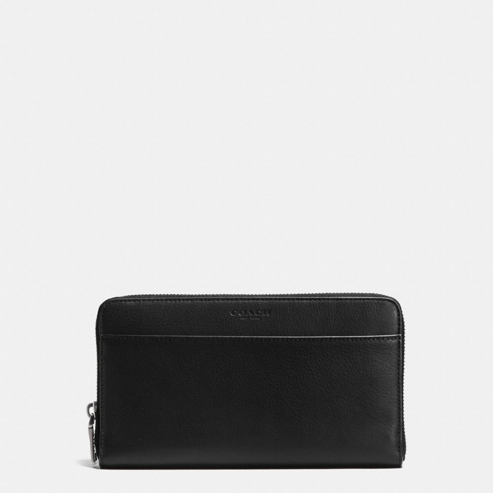 COACH F93482 Travel Wallet In Sport Calf Leather BLACK