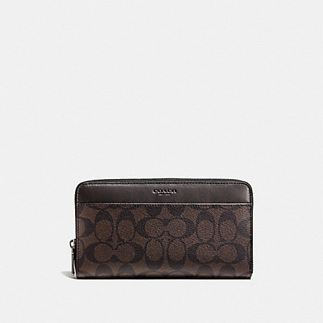 COACH F93510 TRAVEL WALLET IN SIGNATURE MAHOGANY/BROWN