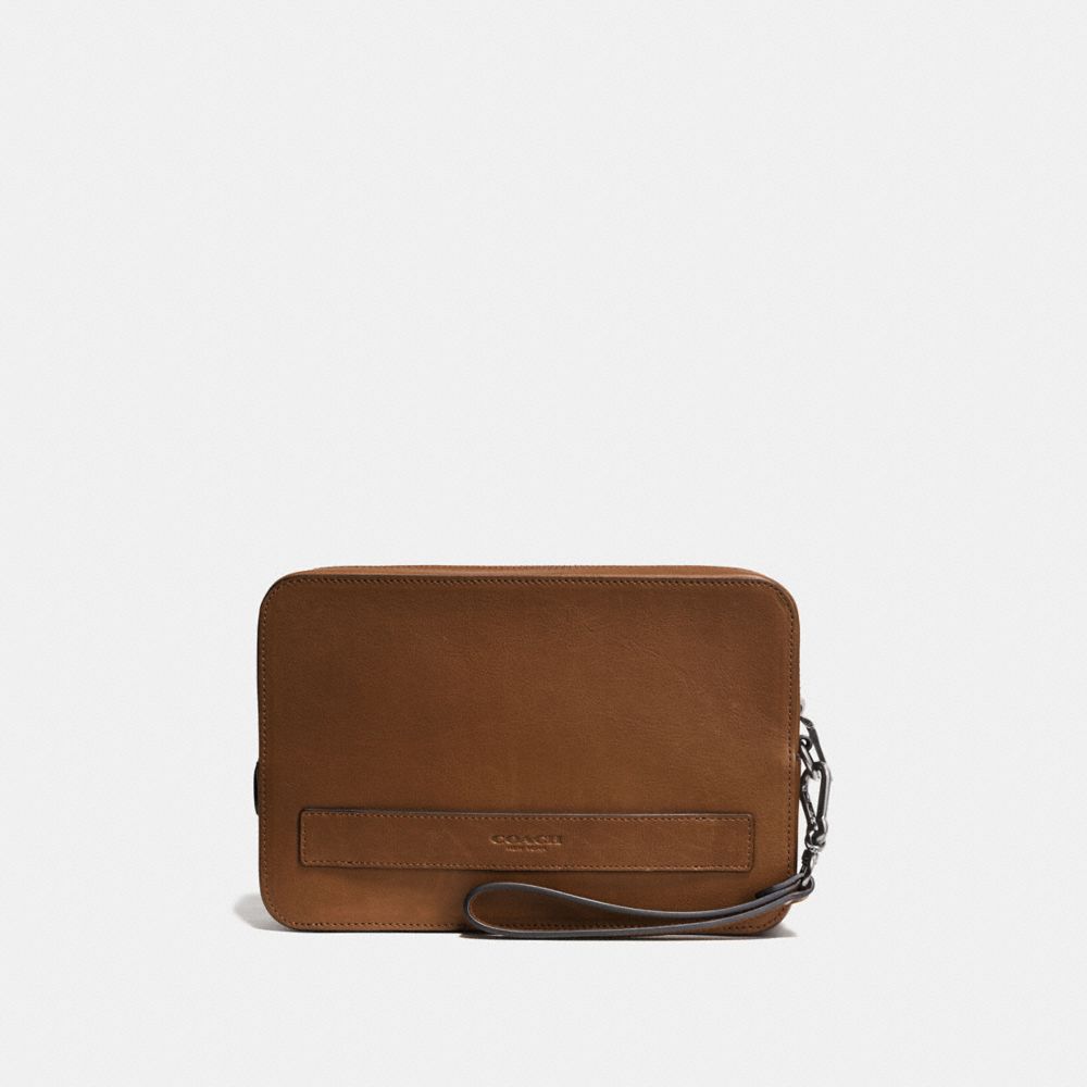 COACH F93527 Pouchette DARK SADDLE