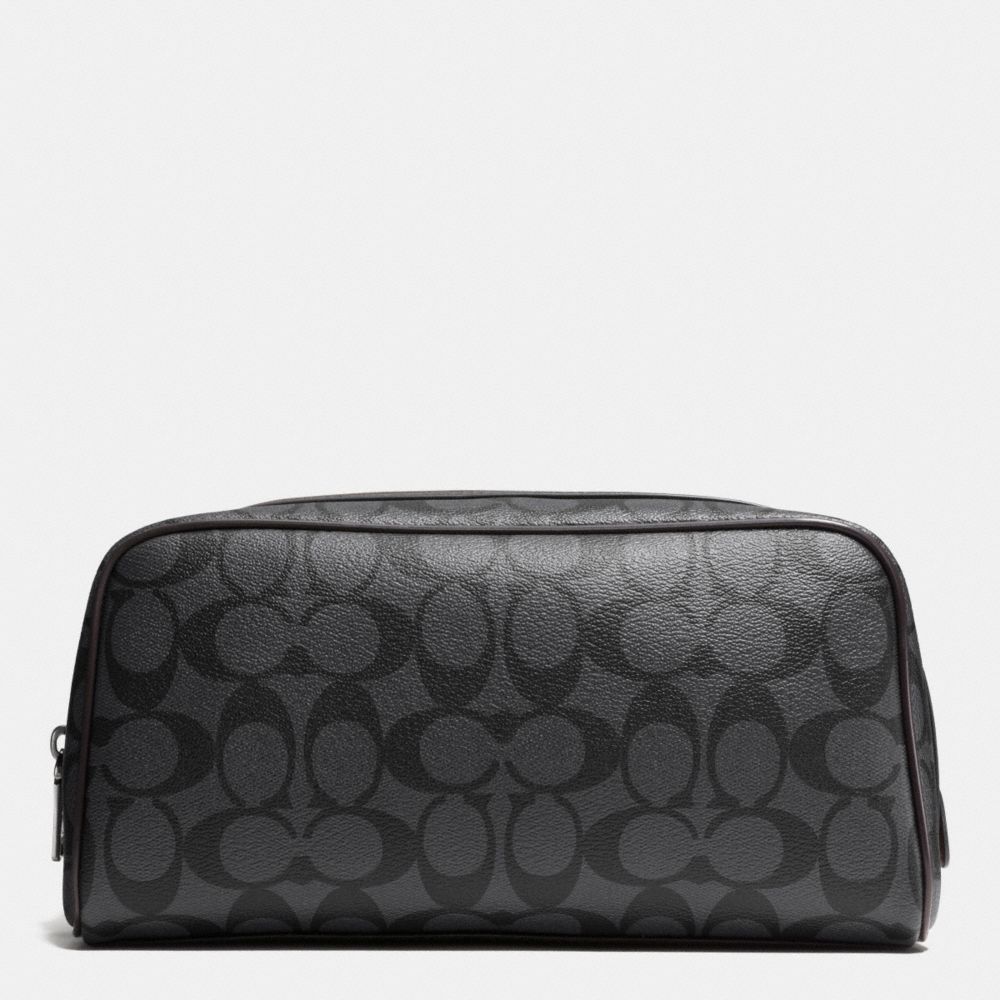 COACH TRAVEL KIT IN SIGNATURE - CHARCOAL/BLACK - F93536