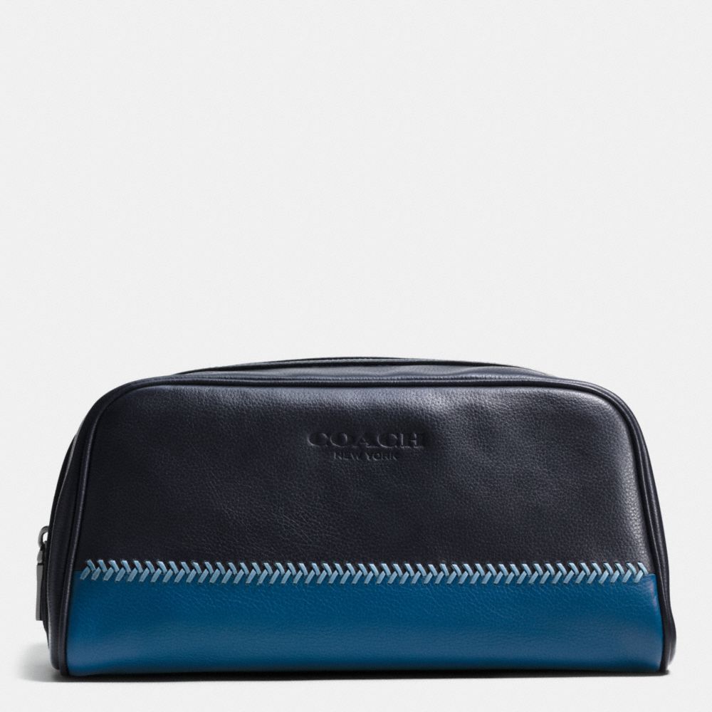 COACH F93539 Travel Kit In Baseball Stitch Leather MIDNIGHT NAVY