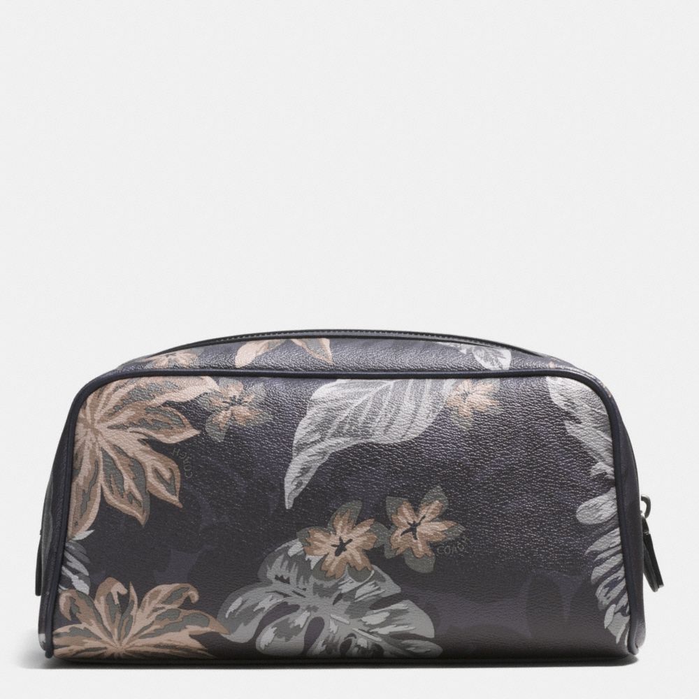 COACH f93560 TRAVEL KIT IN TROPICAL PRINT COATED CANVAS HAWAIIAN PALM