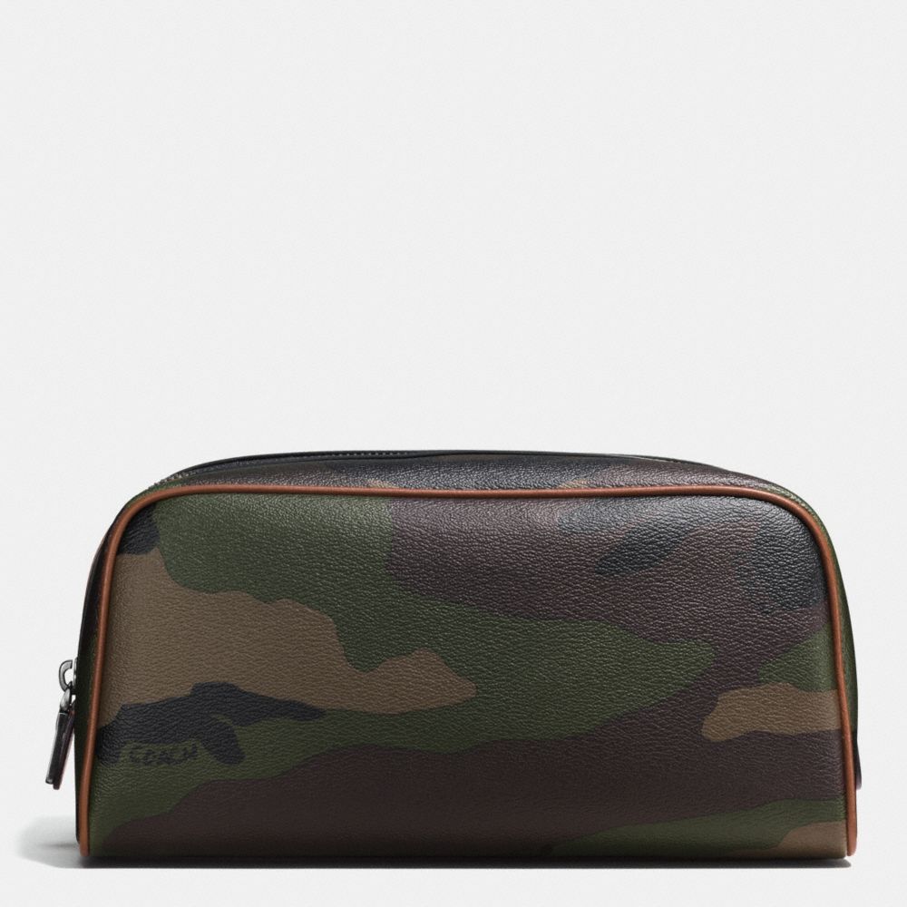 COACH TRAVEL KIT IN CAMO PRINT COATED CANVAS - GREEN CAMO - F93590