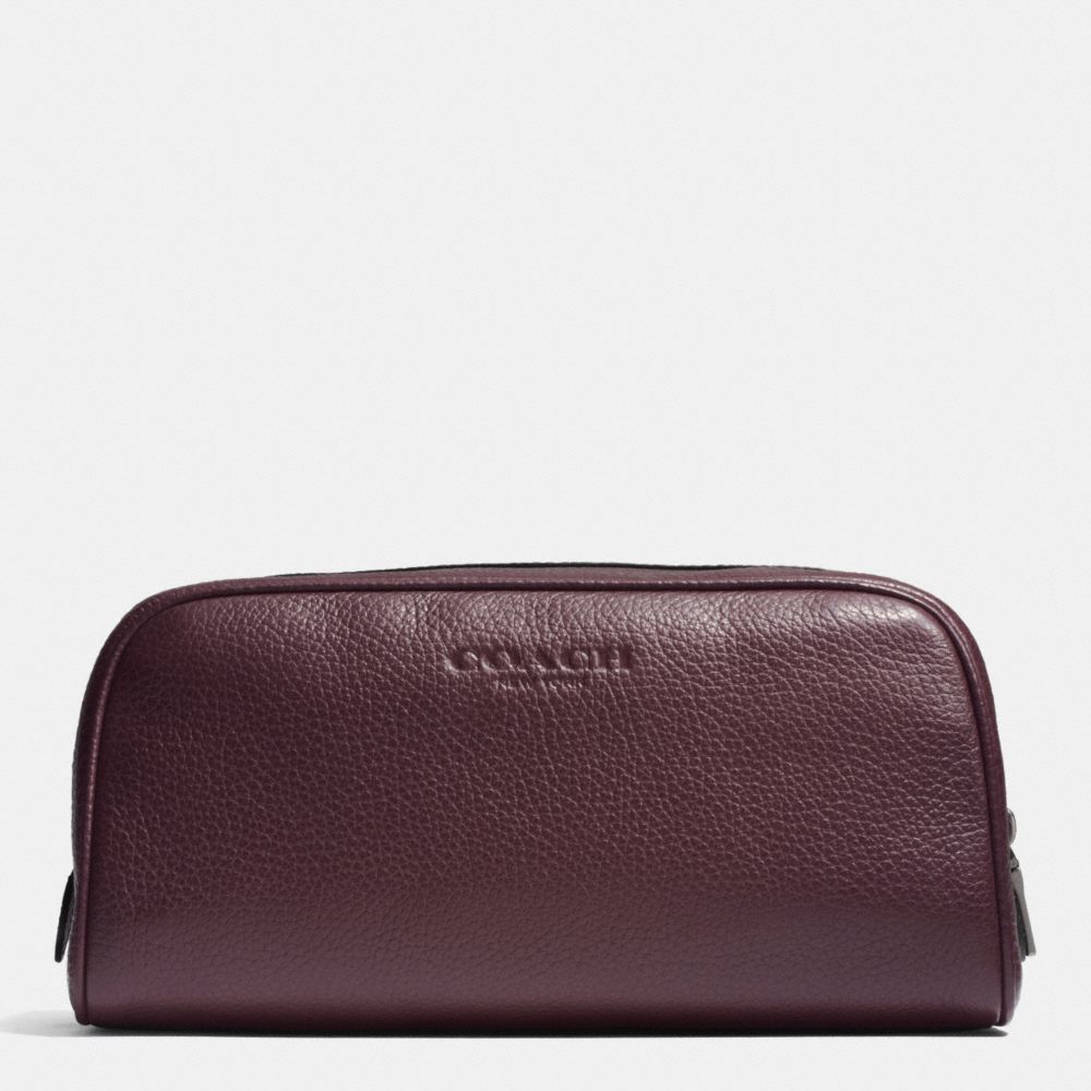 COACH F93593 Travel Kit In Pebble Leather OXBLOOD