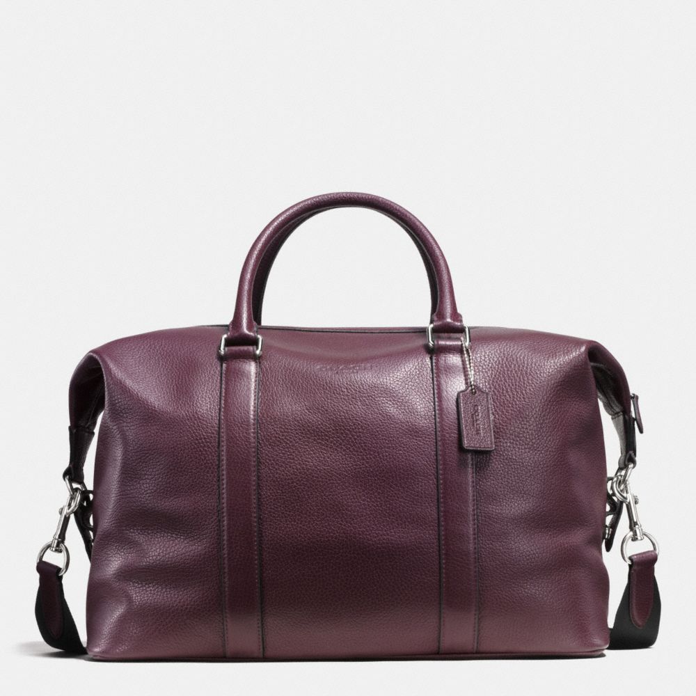 COACH F93596 Voyager Bag In Pebble Leather OXBLOOD