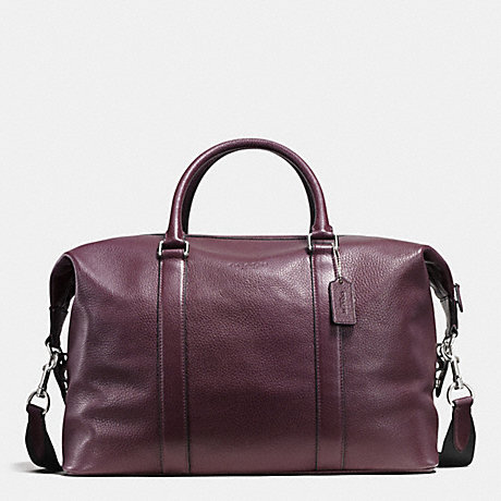 COACH F93596 VOYAGER BAG IN PEBBLE LEATHER OXBLOOD