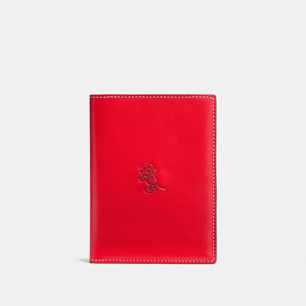 COACH F93600 MICKEY PASSPORT CASE RED