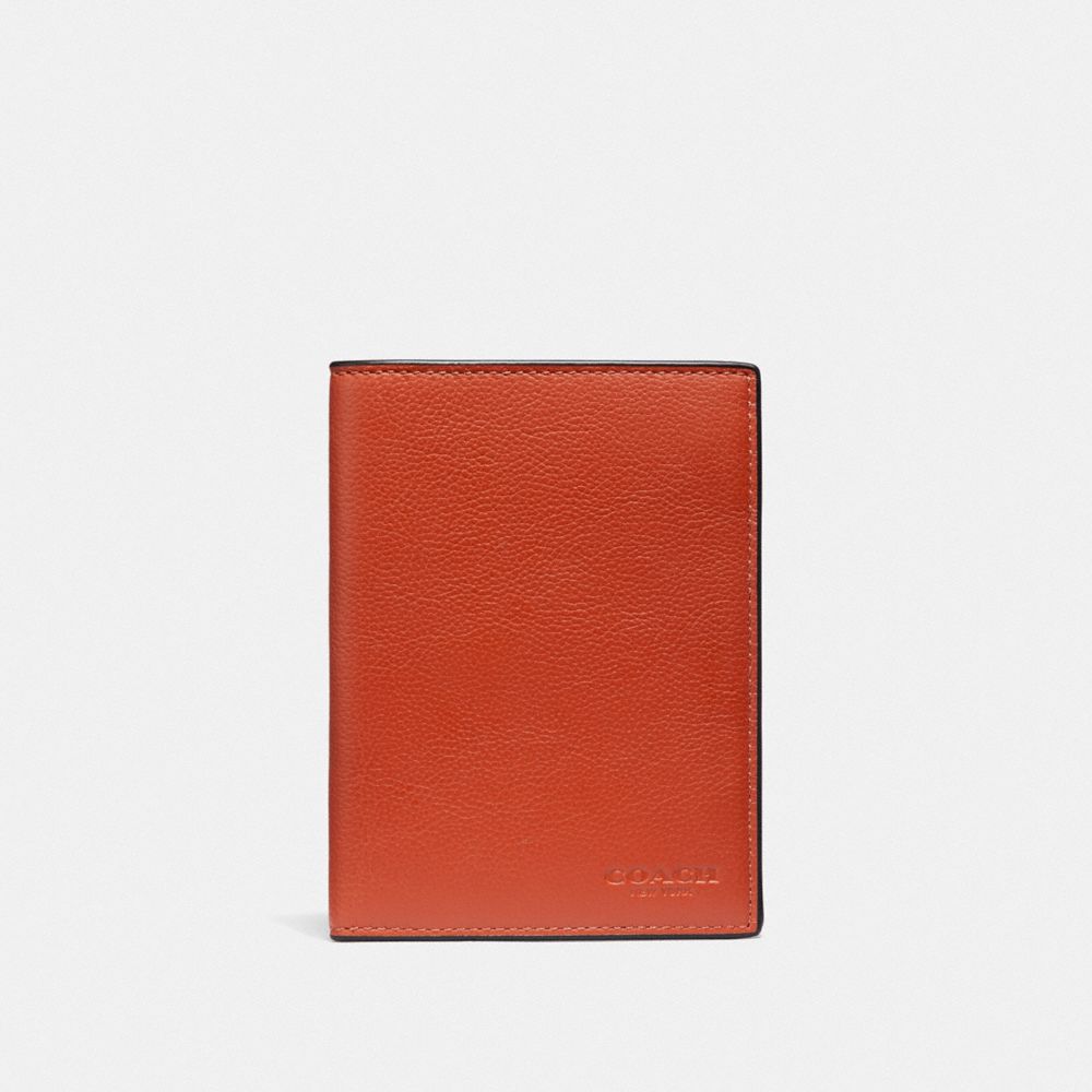 COACH F93604 - PASSPORT CASE RUSSET/BLACK ANTIQUE NICKEL