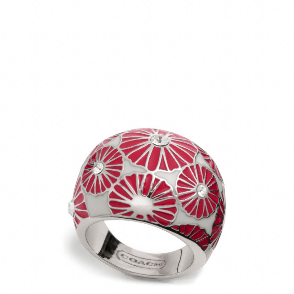 COACH PIERCED FLOWER DOME RING -  - f94012