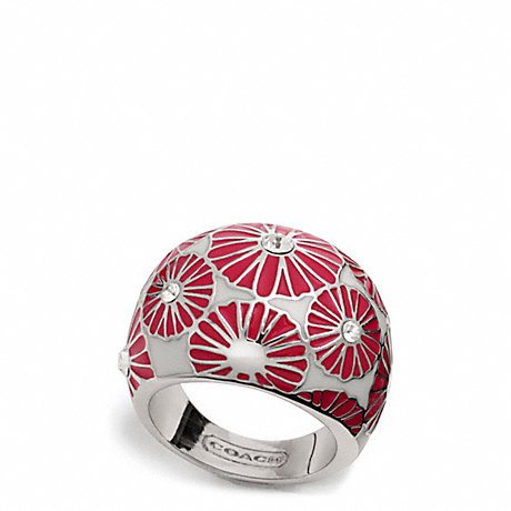 COACH F94012 PIERCED FLOWER DOME RING ONE-COLOR
