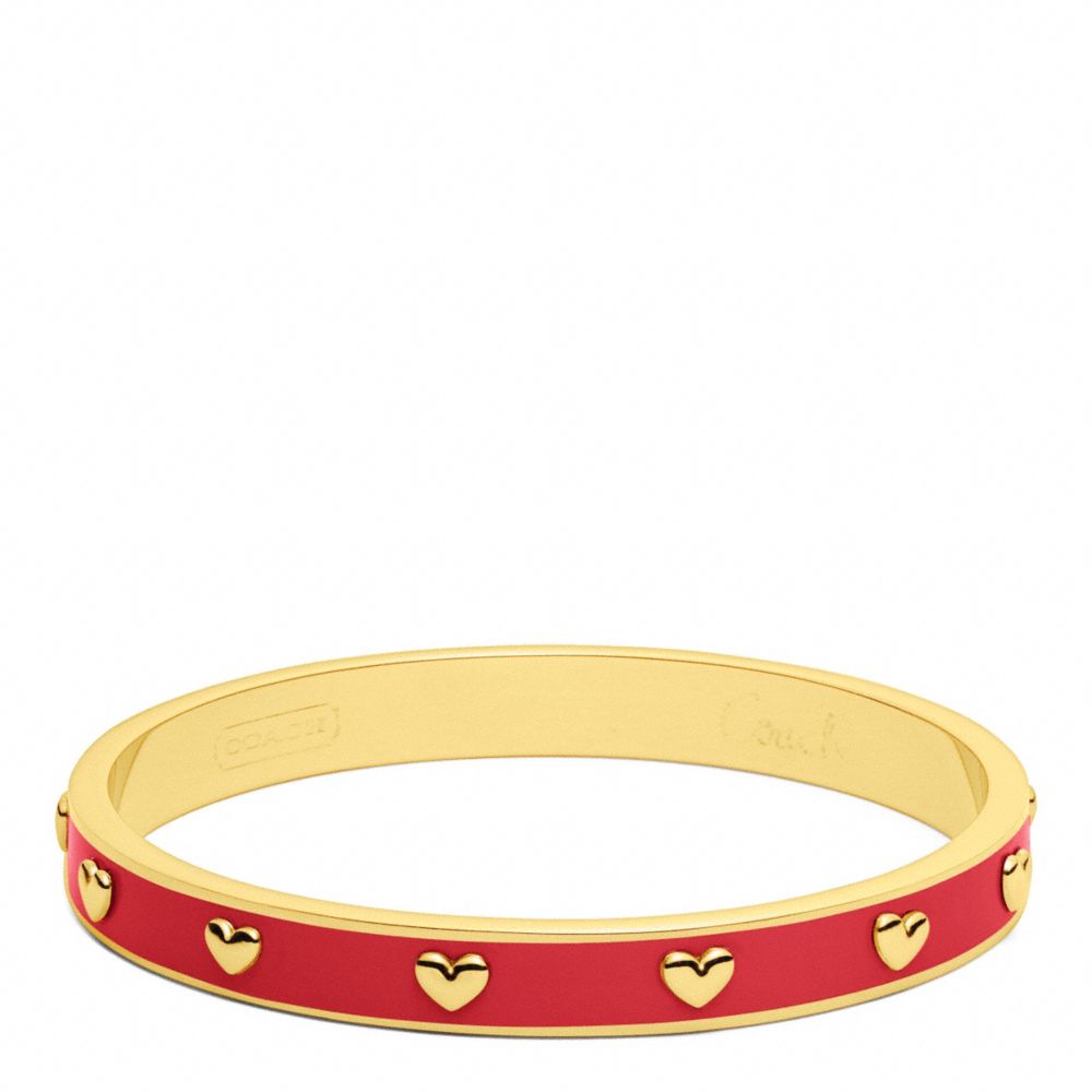 QUARTER INCH NAIL HEAD BANGLE - GOLD/RED - COACH F94026