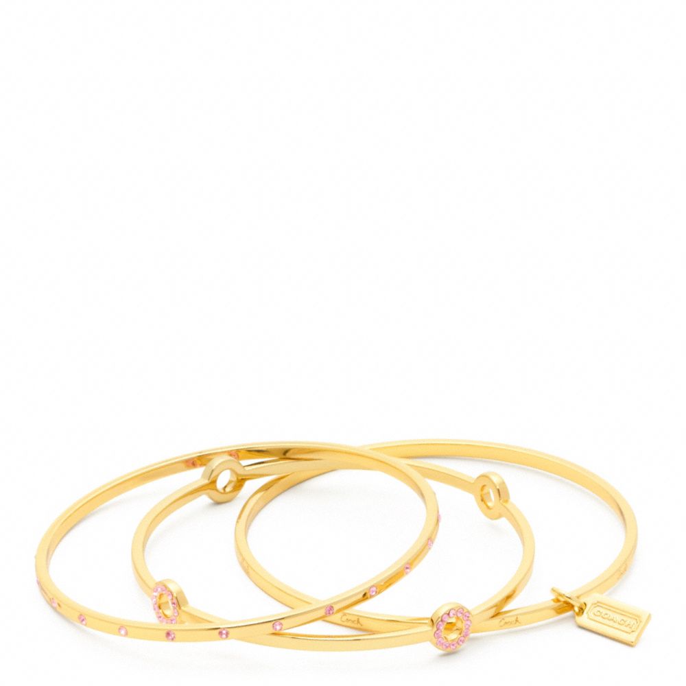 COACH F94059 Pave Bangle Set 