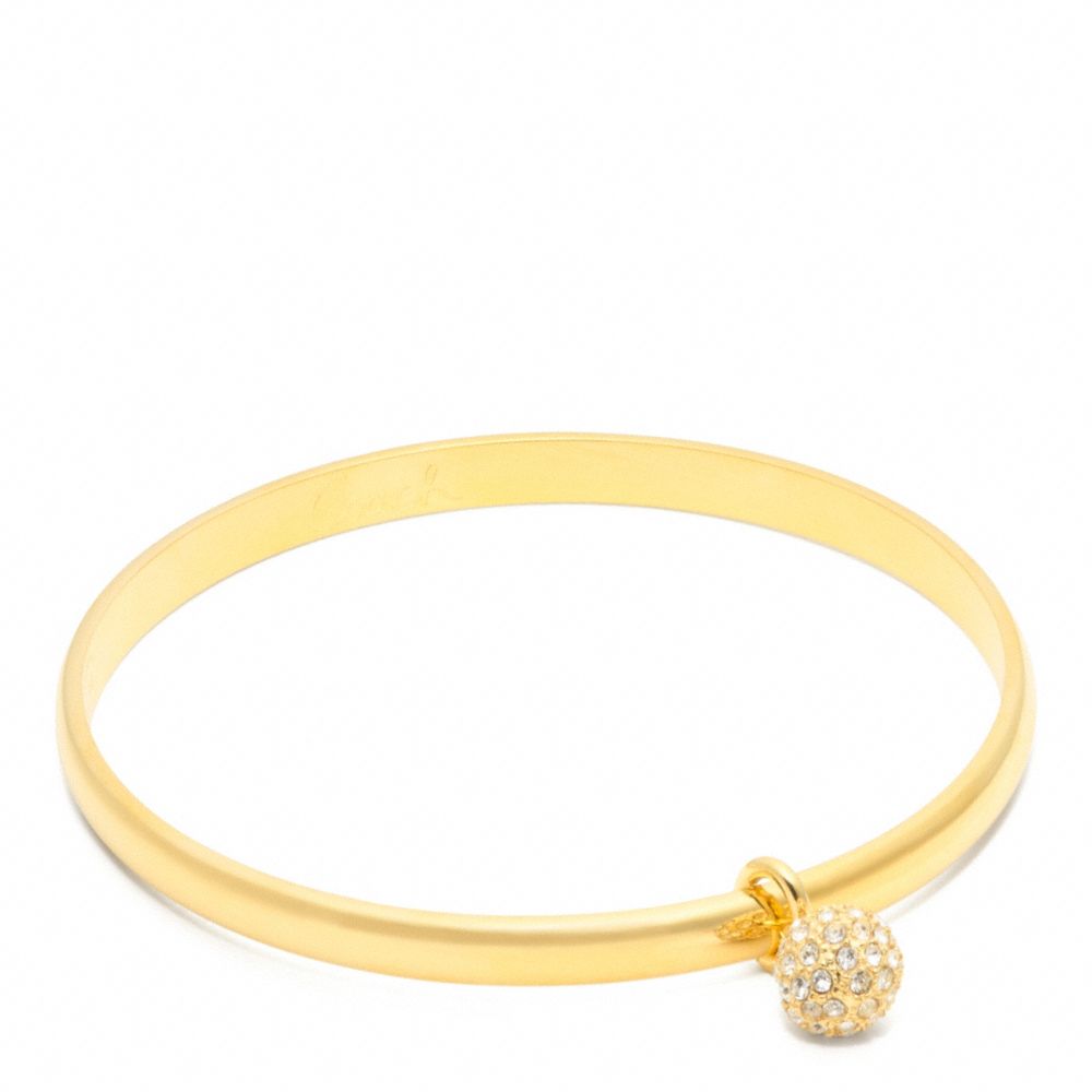 THIN PAVE BALL DANGLE BANGLE - GOLD/GOLD - COACH F94074