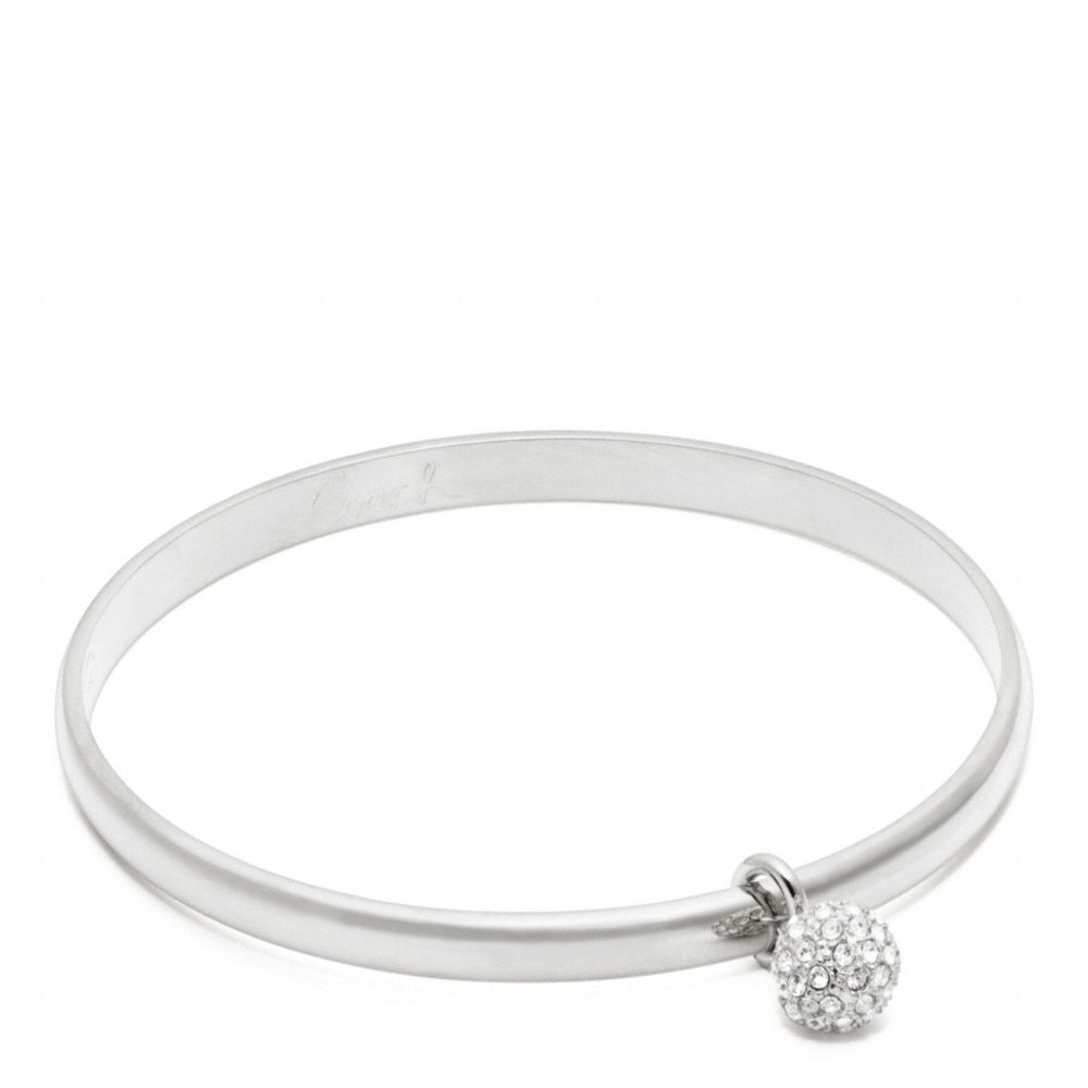 THIN PAVE BALL DANGLE BANGLE - SILVER/SILVER - COACH F94074