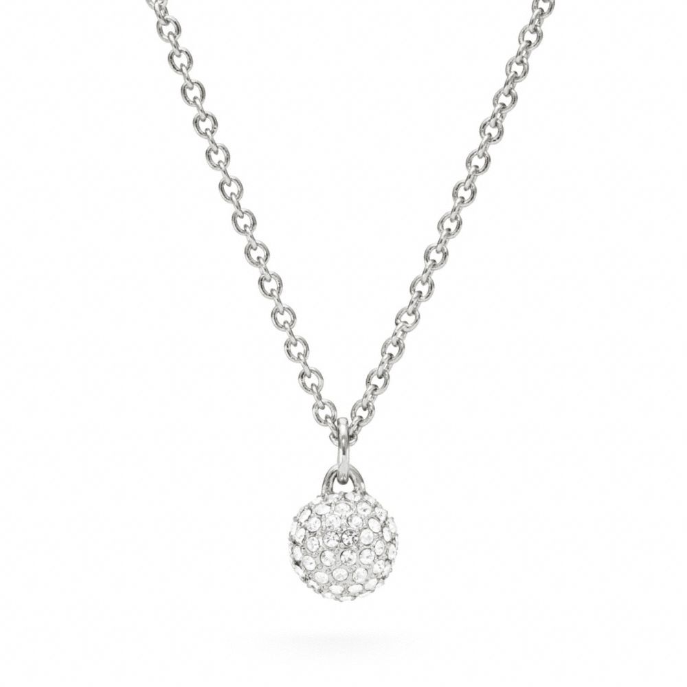 COACH F94075 Pave Ball Necklace 