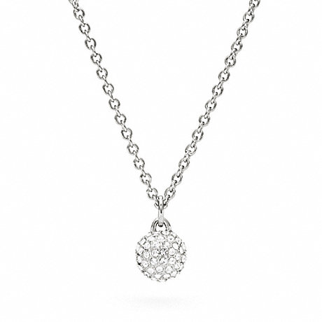 COACH F94075 PAVE BALL NECKLACE ONE-COLOR