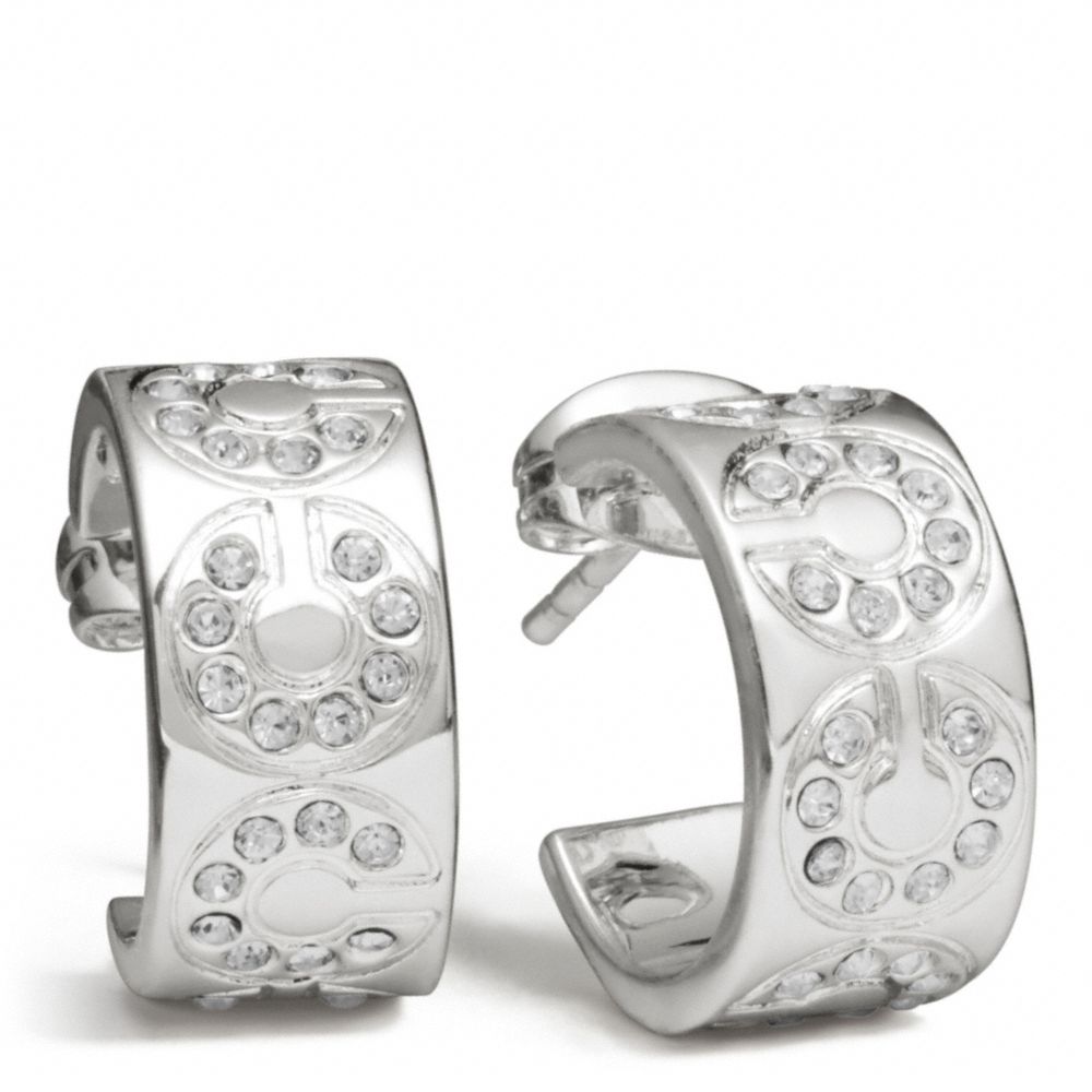 HUGGIE EARRING - f94164 - SILVER/SILVER