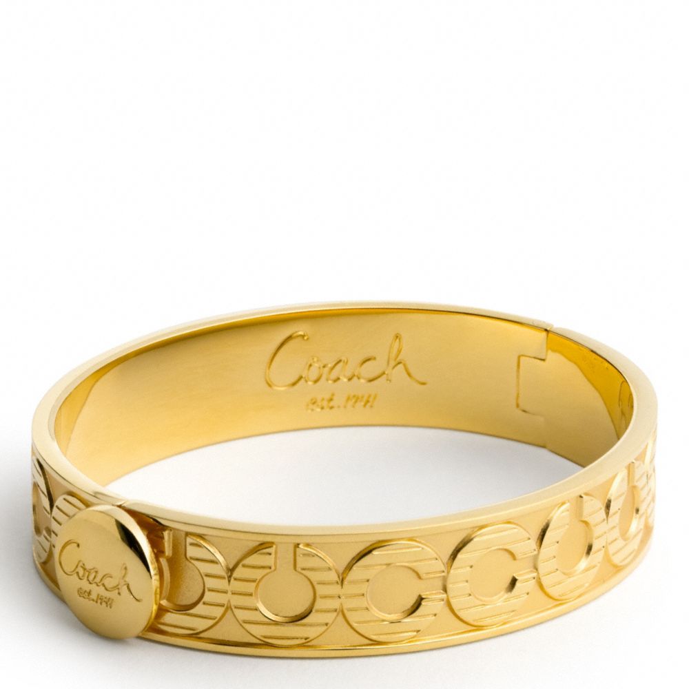COACH HALF INCH OP ART HINGED BANGLE - ONE COLOR - F95236