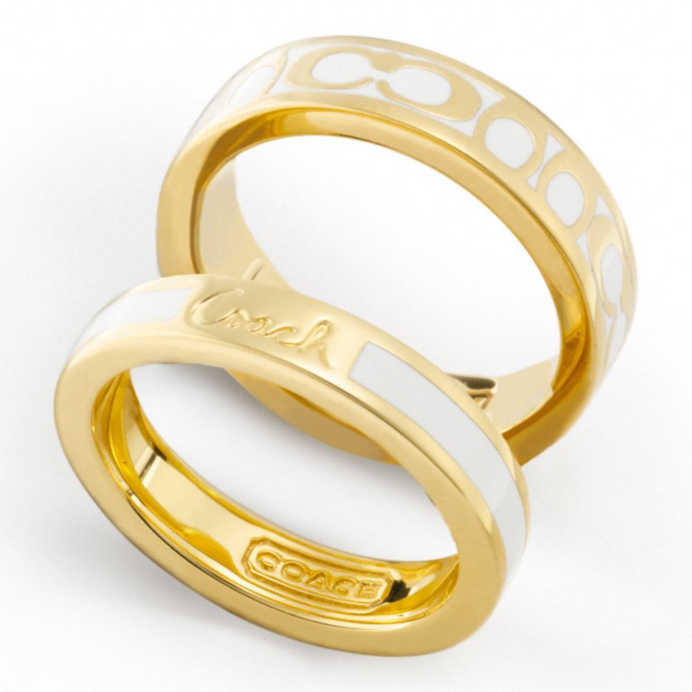SIGNATURE C STACKED RINGS - f95239 - F95239GDWT