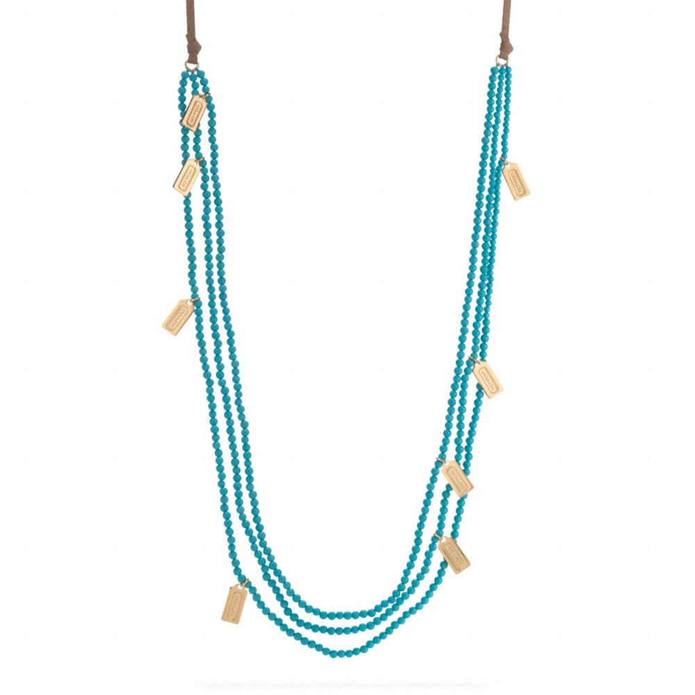 COACH F95514 - POPPY BEAD AND SUEDE NECKLACE ONE-COLOR