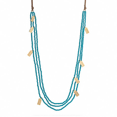 COACH POPPY BEAD AND SUEDE NECKLACE -  - f95514