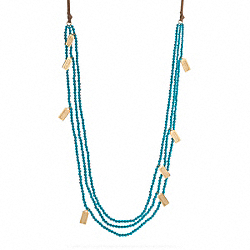 COACH F95514 - POPPY BEAD AND SUEDE NECKLACE ONE-COLOR