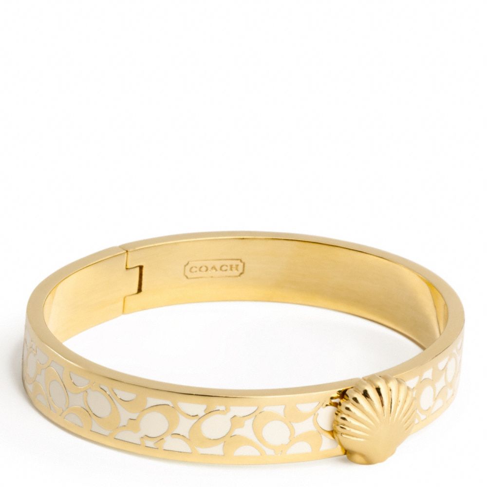 COACH THIN HINGED SHELL BANGLE - ONE COLOR - F95597
