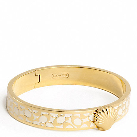 COACH F95597 THIN HINGED SHELL BANGLE ONE-COLOR