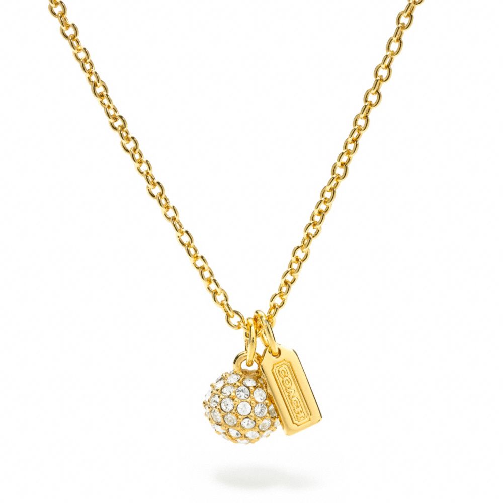 COACH PAVE BALL NECKLACE -  - f95641