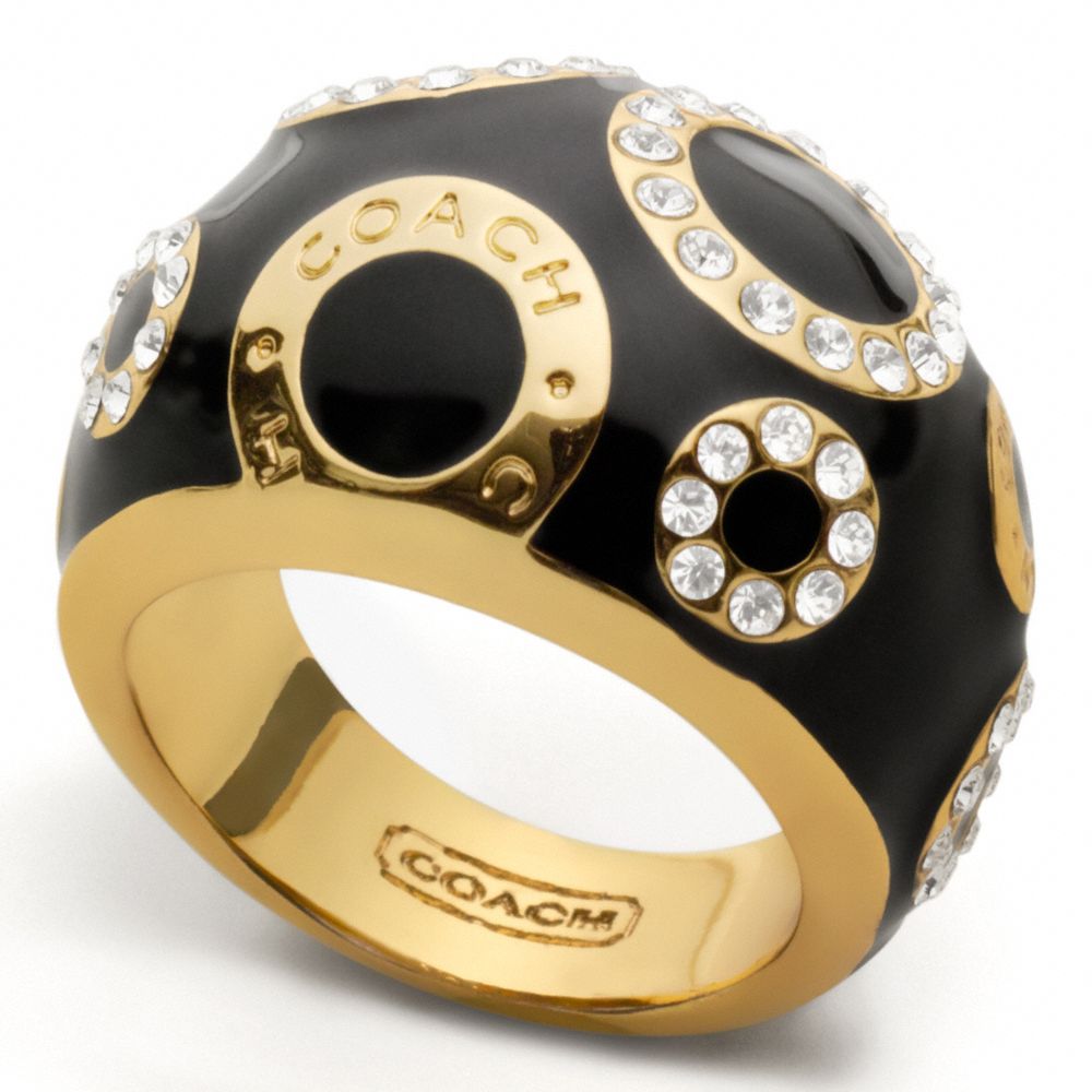 COACH KRISTIN PAVE CIRCLE DOMED RING - ONE COLOR - F95676
