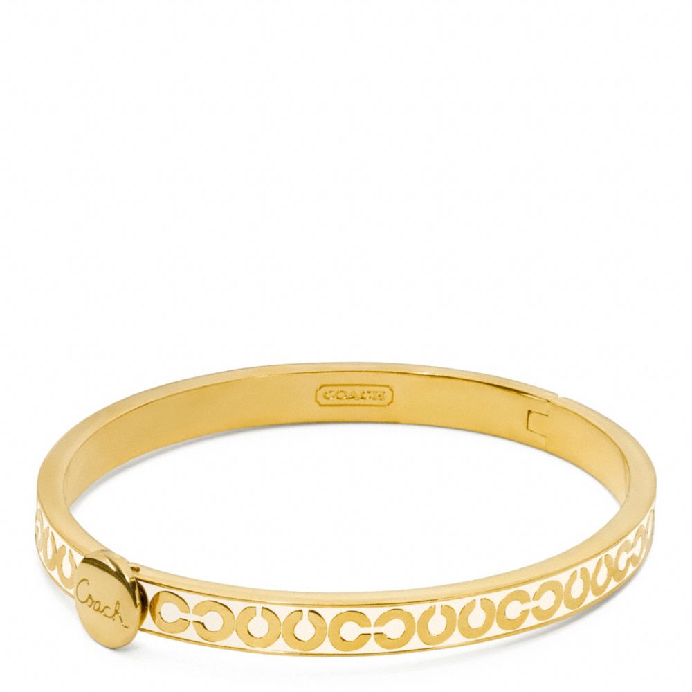 COACH THIN OP ART HINGED BANGLE - ONE COLOR - F95686