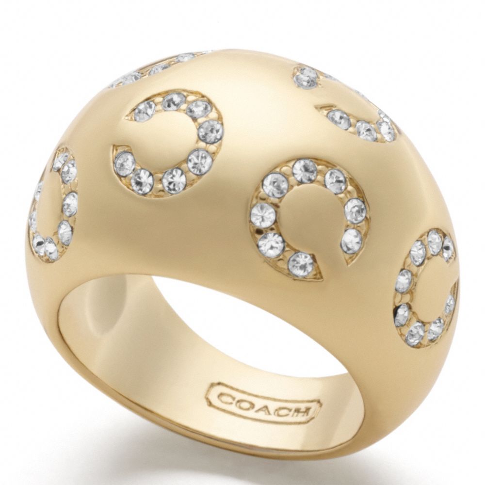 PAVE OP ART DOMED RING COACH F95737