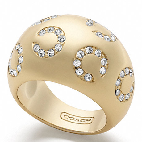 COACH f95737 PAVE OP ART DOMED RING 