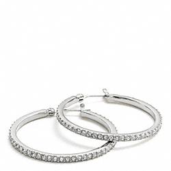 COACH PAVE HOOP EARRINGS - ONE COLOR - F95791