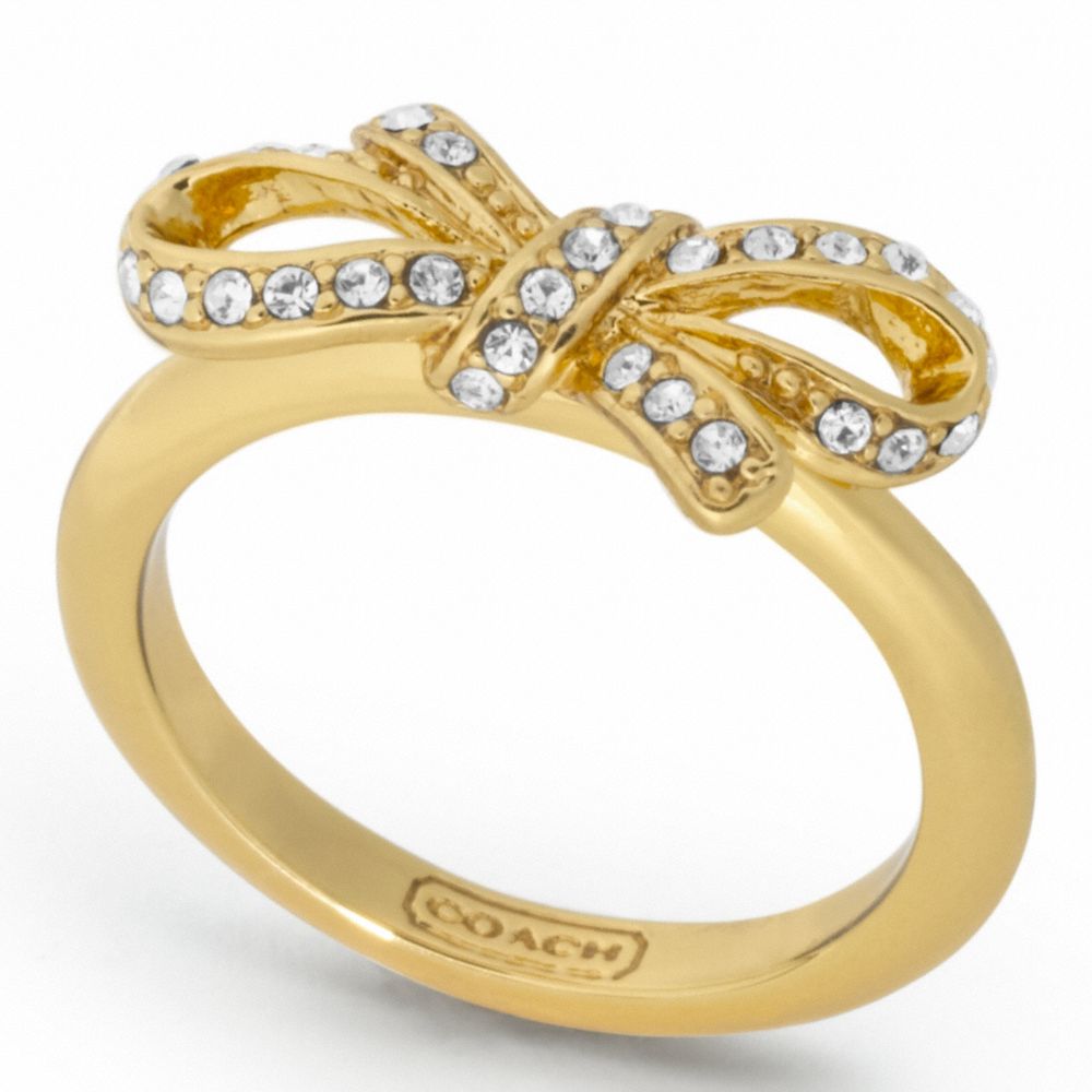 PAVE BOW RING - f95794 - F95794GDGD